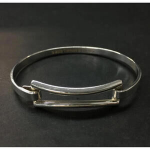 TIFFANY & CO Open Rectangle Bangle Bracelet Hook Silver 925